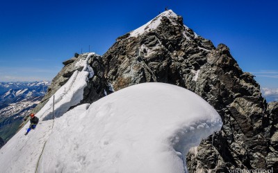 Grossglockner widziany z podejścia na Kleinglockner
